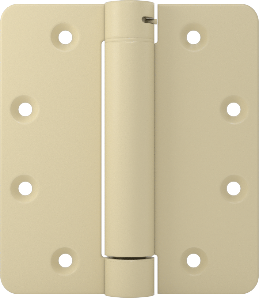 Gömme Montajlı Giriş Kapısı Yaylı Menteşe, Yuvarlak, Astarlı Çelik, 1-3/4" Kalınlık için, 4-1/2“ x 2” Yapraklar