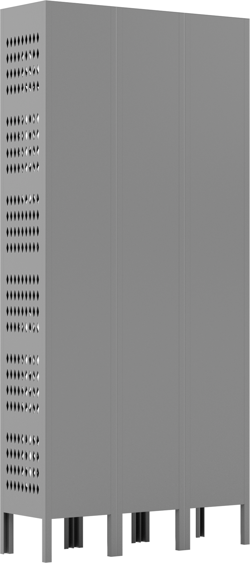 Havalandırmalı Dolap, 1 Aşağı x 3 Enine, 12“ Genişlik x 12” Derinlik x 69" İç Yükseklik