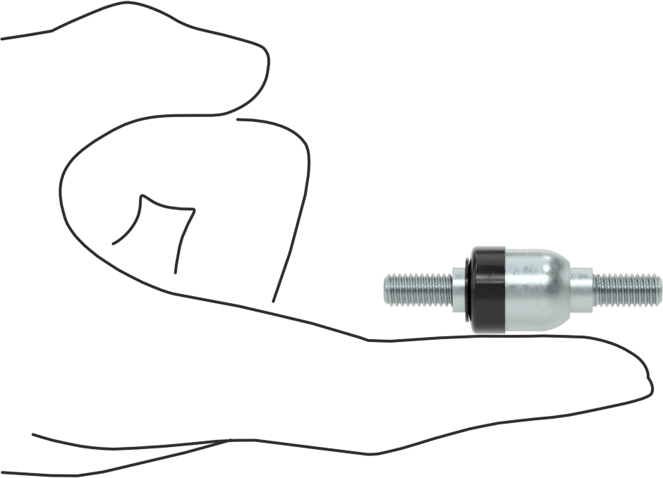 Doğrusal Bilyeli Mafsal Bağlantısı, M6 x 1 mm Diş
