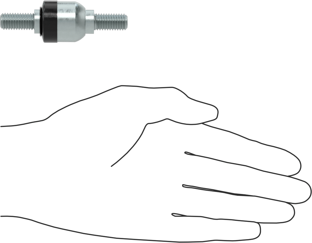Doğrusal Bilyeli Mafsal Bağlantısı, M10 x 1,5 mm Diş