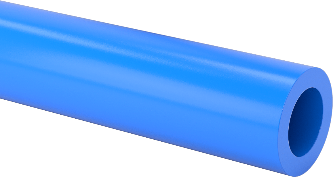 Isıya Dayanıklı, Aşınmaya Dirençli Döküm Naylon Boru, Kolay İşlenebilir, 1/2" Duvar Kalınlığı, 2-3/4" OD, 1 Ayak Uzunluğunda