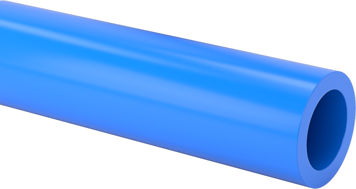 Isıya Dayanıklı, Aşınmaya Dirençli Döküm Naylon Boru, Kolay İşlenebilir, 1/2" Duvar Kalınlığı, 3-1/4" OD, 1 Ayak Uzunluğunda