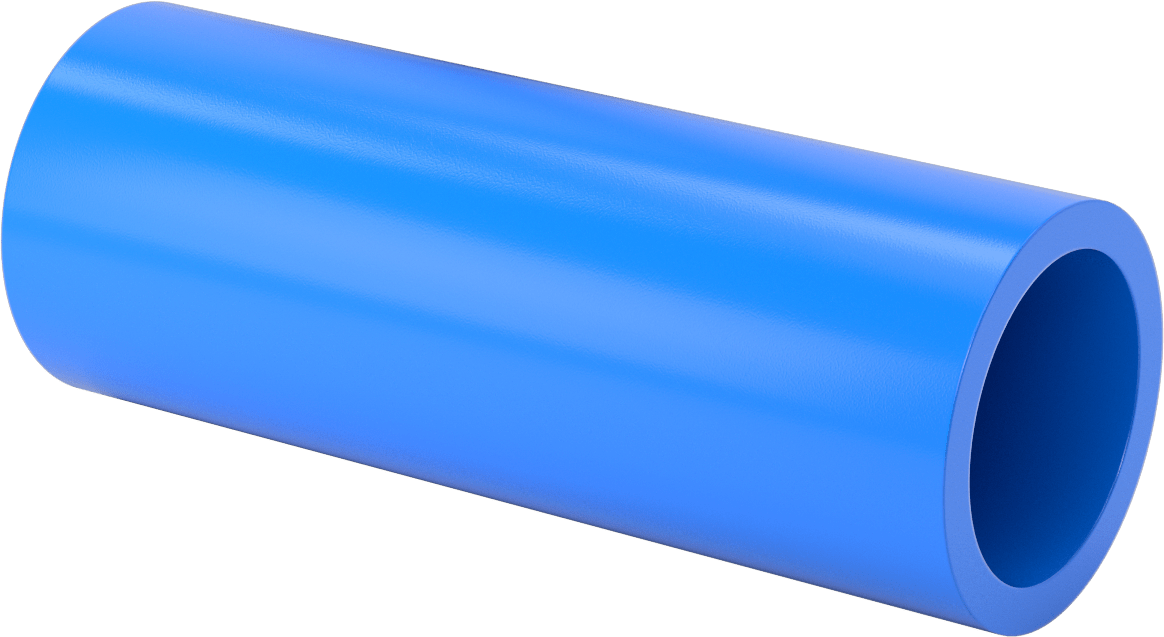Isıya Dayanıklı, Aşınmaya Dirençli Döküm Naylon Boru, Kolay İşlenebilir, 1/2" Duvar Kalınlığı, 4-1/2" OD, 1 Ayak Uzunluğunda