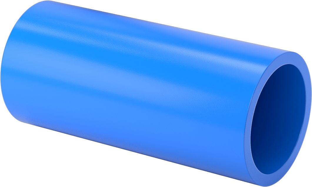 Isıya Dayanıklı, Aşınmaya Dirençli Döküm Naylon Boru, Kolay İşlenebilir, 1/2" Duvar Kalınlığı, 5-1/2" OD, 1 Ayak Uzunluğunda