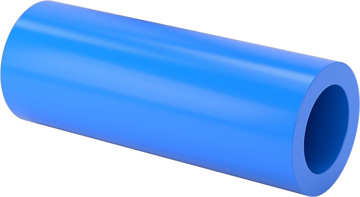 Isıya Dayanıklı, Aşınmaya Dirençli Döküm Naylon Boru, Kolay İşlenebilir, 3/4" Duvar Kalınlığı, 4-1/2" OD, 1 Ayak Uzunluğunda