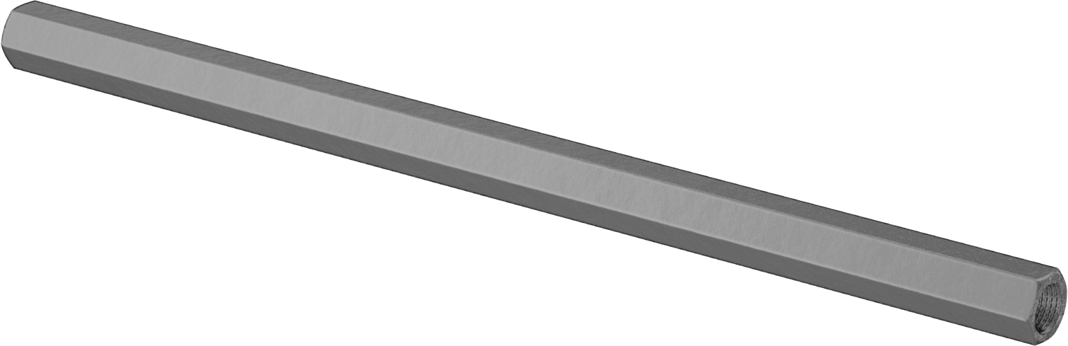Karbon Çelik Gerdirme Tipi Bağlantı Çubuğu, 18" Toplam Uzunluk, 1/2"-20 İç Diş