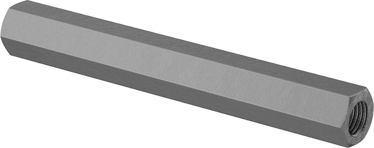 Karbon Çelik Gerdirme Tipi Bağlantı Çubuğu, 4" Toplam Uzunluk, 5/16"-24 İç Diş