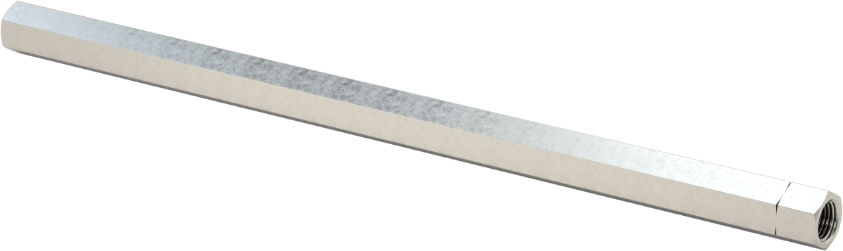 18-8 Paslanmaz Çelik Gerdirme Tipi Bağlantı Çubuğu, 12 inç Toplam Uzunluk, 1/2"-20 İç Diş