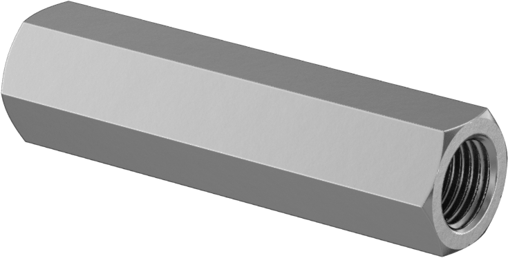Alüminyum Gerdirme Tipi Bağlantı Çubuğu, 2" Toplam Uzunluk, 3/8"-24 İç Diş