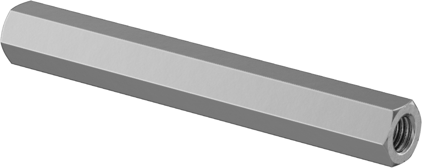 Alüminyum Gerdirme Tipi Bağlantı Çubuğu, 3" Toplam Uzunluk, 1/4"-28 İç Diş