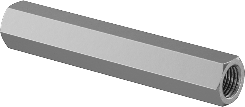 Alüminyum Gerdirme Tipi Bağlantı Çubuğu, 3" Toplam Uzunluk, 3/8"-24 İç Diş