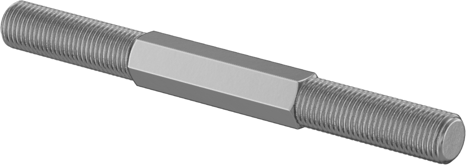 Alüminyum Gerdirme Tipi Bağlantı Çubuğu, 3/8"-24 Diş Boyutu, 4" Toplam Uzunluk