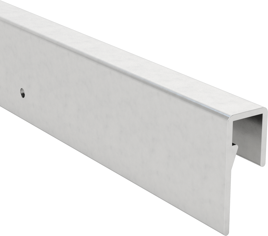 Kenar Kesme, Alüminyum, 19/64" İç Genişlik, 1-1/4" Dış Yükseklik, 3 Fit Uzunluk