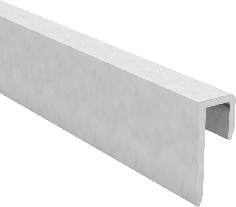 Kenar Kesme, Alüminyum, 13/64" İç Genişlik, 23/32" Dış Yükseklik, 3 Fit Uzunluk