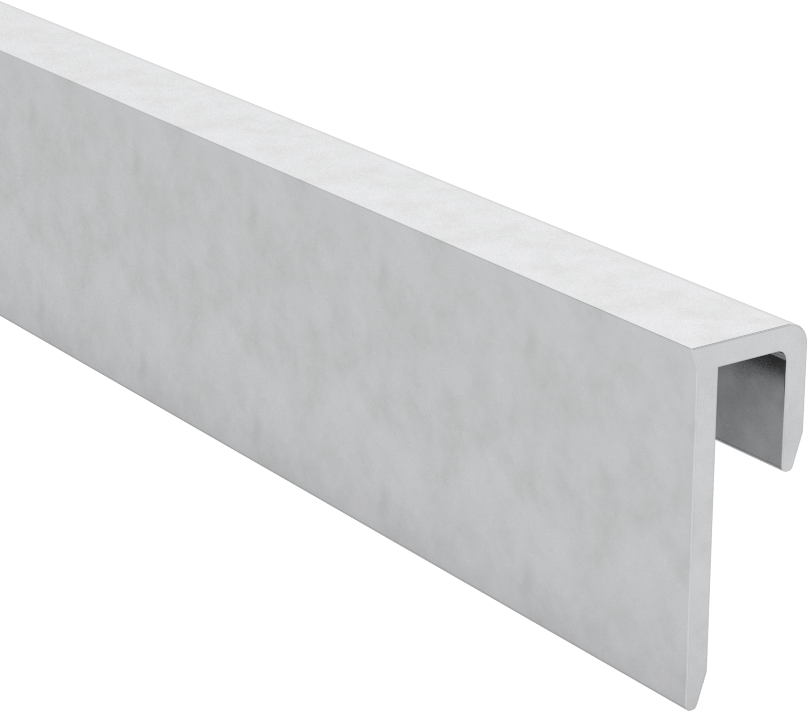 Kenar Kesme, Alüminyum, 5/32" İç Genişlik, 9/32" Dış Yükseklik, 6 Fit Uzunluk