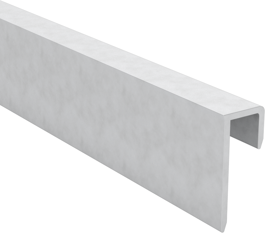 Kenar Kesme, Alüminyum, 17/64" İç Genişlik, 7/8" Dış Yükseklik, 6 Fit Uzunluk