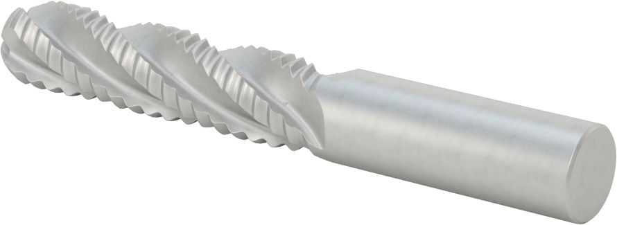 Kaba İşleme Kobalt Çelik Küresel Uçlu Freze, 4 Kanallı, 5/8" Freze Çapı, 2-1/2" Kesme Uzunluğu