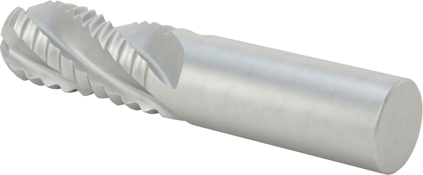 Kaba İşleme Kobalt Çelik Küresel Uçlu Freze, 4 Kanallı, 3/4" Freze Çapı, 1-5/8" Kesme Uzunluğu