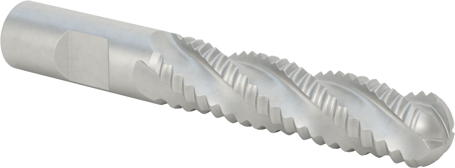 Kaba İşleme Kobalt Çelik Küresel Uçlu Freze, 4 Kanallı, 3/4" Freze Çapı, 3" Kesim Uzunluğu