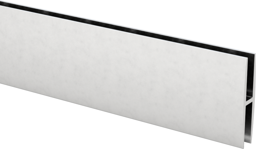 Panel Bağlantı Çıtası, 5/32" İç Genişlik, 1-3/64" Dış Yükseklik, 8 Fit Uzunluk
