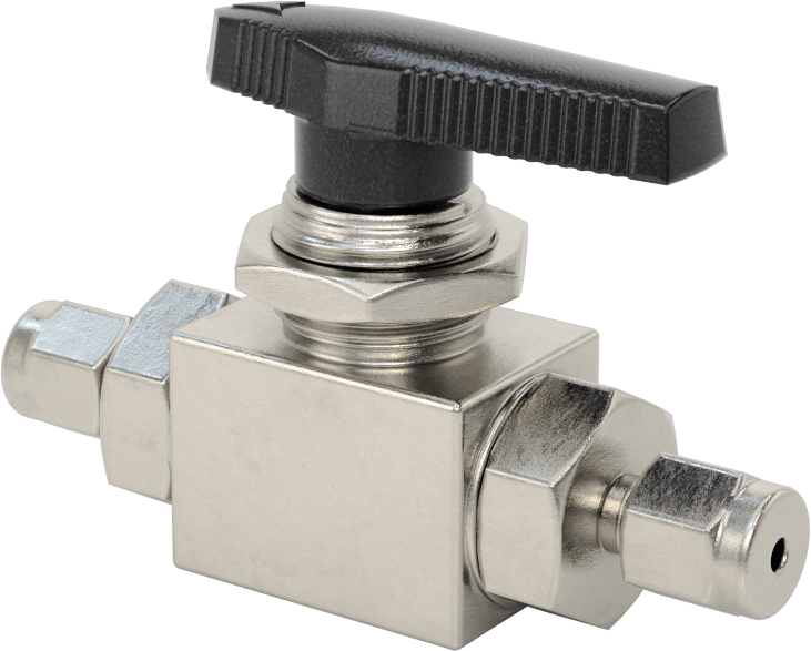Yor-Lok Bağlantı Parçaları ile Panele Monte Açma/Kapama Vanası, 3 mm Boru Dış Çapı için, Düz, PTFE Contalı 316 Paslanmaz Çelik Gövde