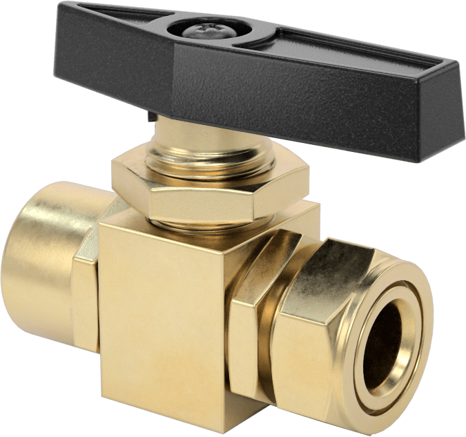 Yor-Lok Bağlantı Parçaları ile Panele Monte Açma/Kapama Vanası, 3/8" Boru Dış Çapı x 1/4 NPT Dişi için