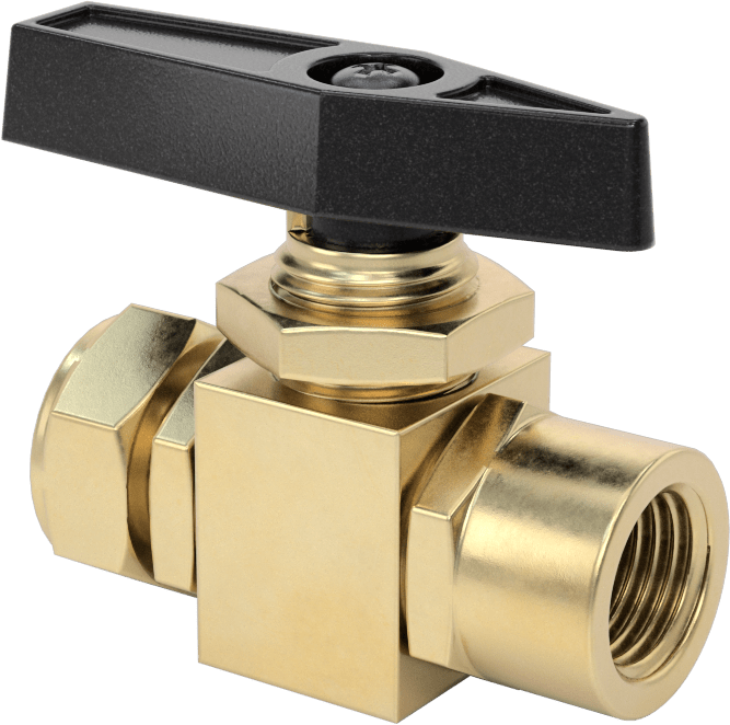 Yor-Lok Bağlantı Parçaları ile Panele Monte Açma/Kapama Vanası, 3/8" Boru Dış Çapı x 1/4 NPT Dişi için