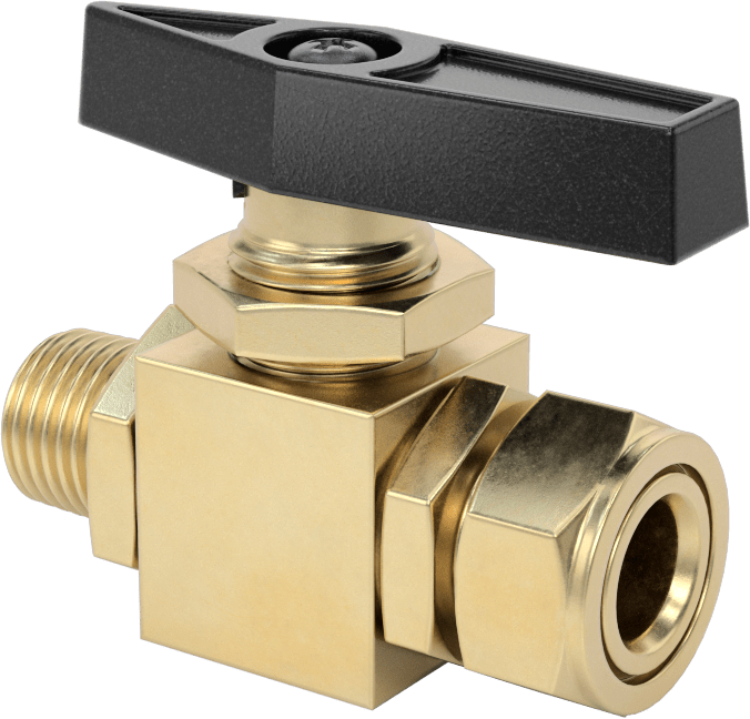 Yor-Lok Bağlantı Parçaları ile Panele Monte Açma/Kapama Vanası, 3/8" Boru Dış Çapı x 1/4 NPT Erkek için
