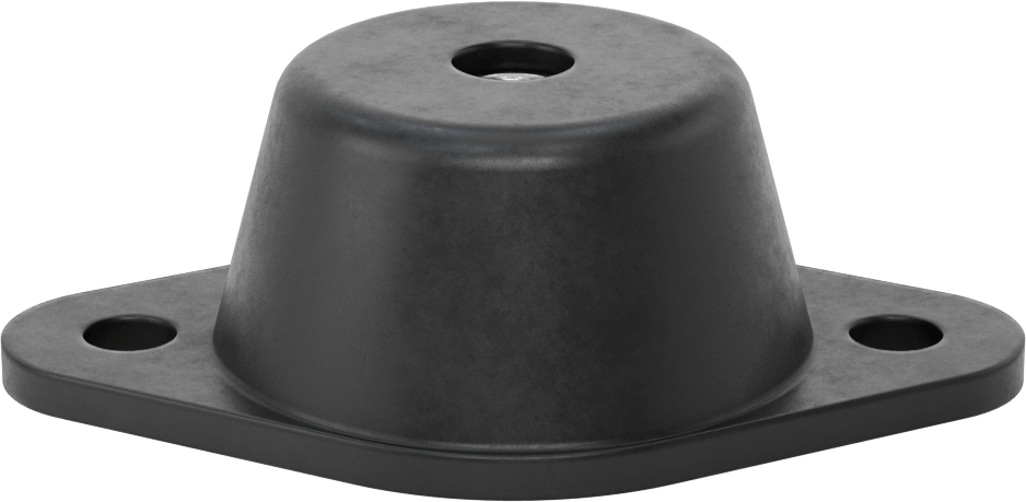 Arıza Emniyetli Titreşim Sönümlemeli Cıvatalı Montaj, Yağa Dayanıklı Buna-N, 1/2"-13 Diş Boyutu, 1064 lbs. Kapasite