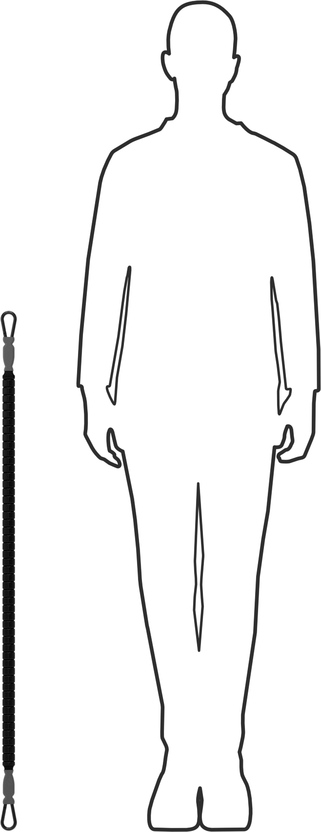 Ekstra Esnek Uzatma Yayı, 42" Uzunluk, 1" OD, 25 lbs. Maksimum Yük