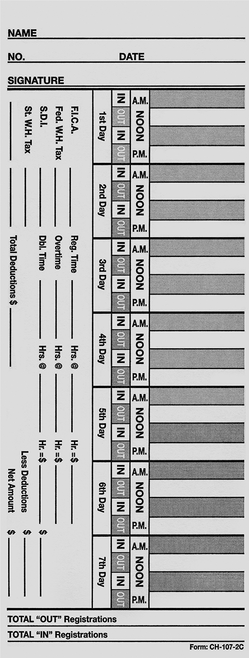 AM/PM Zaman Kartı
