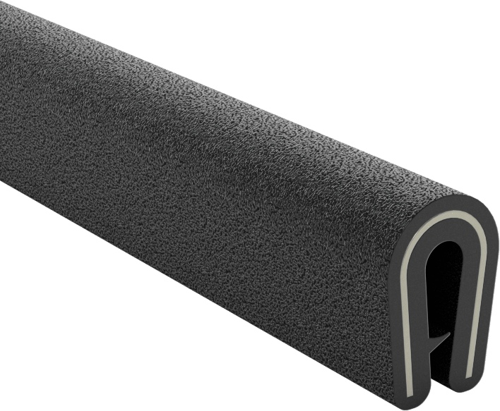 Güçlendirilmiş Plastik Kenar Çıtası, 1/64“-1/32” Genişlik x 9/32" İç Yükseklik, 23/64" Dış Yükseklik