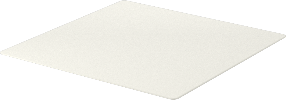 Gözeneksiz Seramik Alümina Levha, 0,020" Kalınlık, 4-1/2" x 4-1/2"