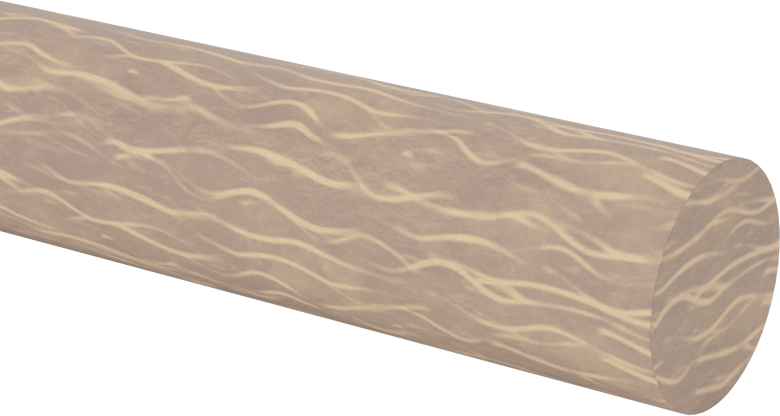 Kolay İşlenebilir Garolite LE Çubuk, 5/8" Çap, 4 Fit Uzunluk, Kahverengi