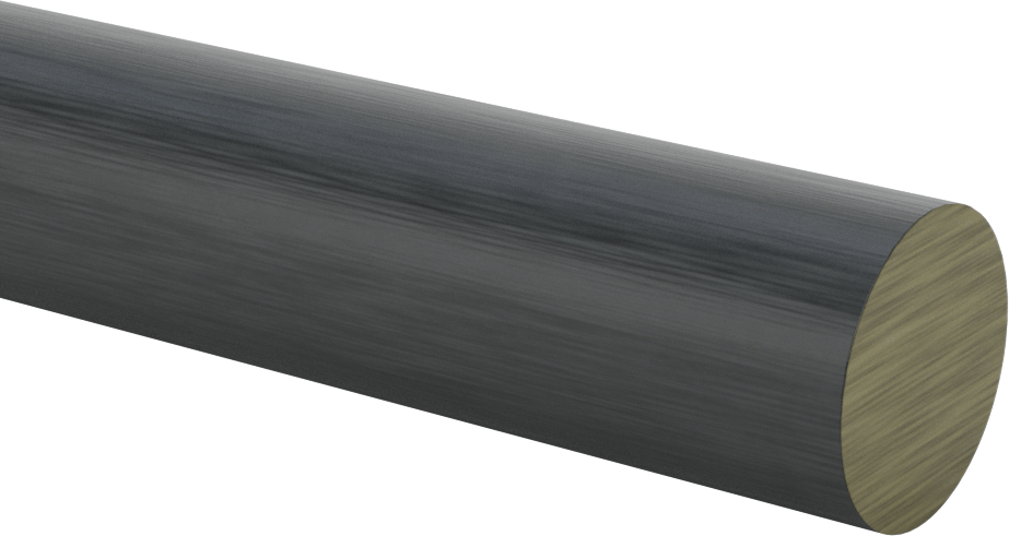 Kolay İşlenebilir Garolite LE Çubuk, 1-1/4" Çap, 1 Ayak Uzunluğunda, Siyah