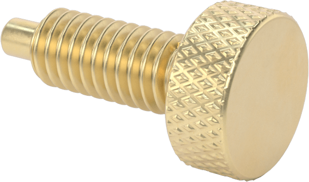 Pirinç Topuzlu Tutamaklı Geri Çekilebilir Yaylı Piston, 5/16"-18 Diş