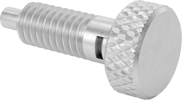Pirinç Topuzlu Tutamaklı Geri Çekilebilir Yaylı Piston, Bükümlü Kilit, 5/16"-18 Diş