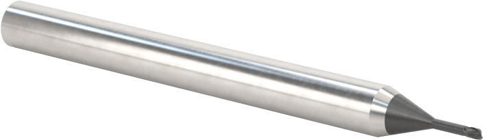 Minyatür Karbür Yuvarlak Kenarlı Kare Uçlu Freze, 2 Yiv, 0,8 mm Freze Çapı, 4 mm Şaft Çapı, 4 mm Boyun Uzunluğu