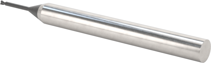 Minyatür Karbür Yuvarlak Kenarlı Kare Uçlu Freze, 2 Yiv, 0,8 mm Freze Çapı, 4 mm Şaft Çapı, 7 mm Boyun Uzunluğu