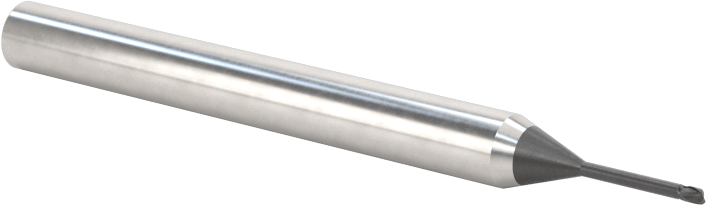 Minyatür Karbür Yuvarlak Kenarlı Kare Uçlu Freze, 2 Yiv, 0,8 mm Freze Çapı, 4 mm Şaft Çapı, 7 mm Boyun Uzunluğu