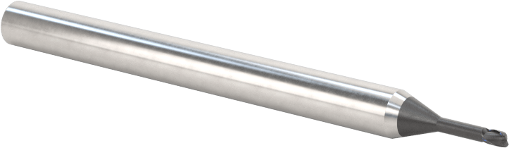 Minyatür Karbür Yuvarlak Kenarlı Kare Uçlu Freze, 2 Yiv, 1,2 mm Freze Çapı, 4 mm Şaft Çapı, 6 mm Boyun Uzunluğu