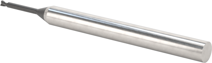 Minyatür Karbür Yuvarlak Kenarlı Kare Uçlu Freze, 2 Yiv, 1,2 mm Freze Çapı, 4 mm Şaft Çapı, 10 mm Boyun Uzunluğu