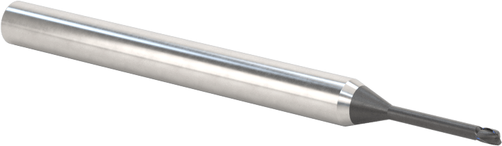 Minyatür Karbür Yuvarlak Kenarlı Kare Uçlu Freze, 2 Yiv, 1,2 mm Freze Çapı, 4 mm Şaft Çapı, 10 mm Boyun Uzunluğu