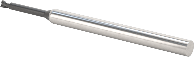 Minyatür Karbür Yuvarlak Kenarlı Kare Uçlu Freze, 2 Yiv, 2 mm Freze Çapı, 4 mm Şaft Çapı, 16 mm Uzun Boyun