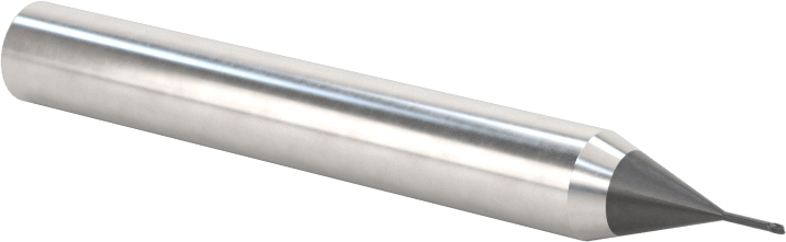 Minyatür Karbür Yuvarlak Kenarlı Kare Uçlu Freze, 2 Yiv, 0,5 mm Freze Çapı, 6 mm Şaft Çapı, 3,5 mm Uzun Boyun