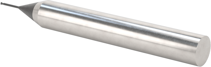 Minyatür Karbür Yuvarlak Kenarlı Kare Uçlu Freze, 2 Yiv, 0,5 mm Freze Çapı, 6 mm Şaft Çapı, 5 mm Boyun Uzunluğu