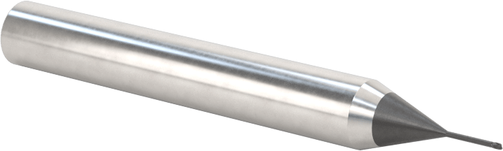 Minyatür Karbür Yuvarlak Kenarlı Kare Uçlu Freze, 2 Yiv, 0,5 mm Freze Çapı, 6 mm Şaft Çapı, 5 mm Boyun Uzunluğu