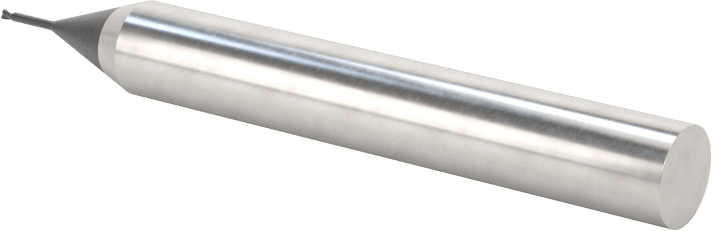 Minyatür Karbür Yuvarlak Kenarlı Kare Uçlu Freze, 2 Yiv, 0,6 mm Freze Çapı, 6 mm Şaft Çapı, 4,2 mm Uzun Boyun
