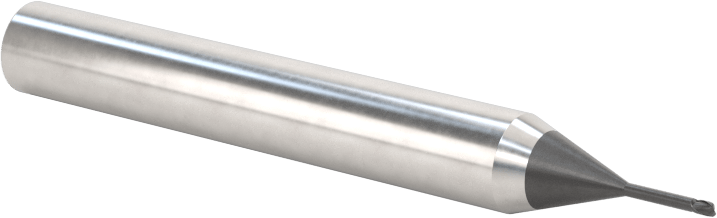 Minyatür Karbür Yuvarlak Kenarlı Kare Uçlu Freze, 2 Yiv, 0,8 mm Freze Çapı, 6 mm Şaft Çapı, 5,6 mm Uzun Boyun