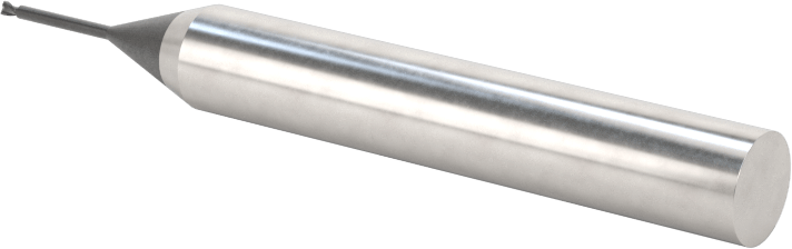 Minyatür Karbür Yuvarlak Kenarlı Kare Uçlu Freze, 2 Yiv, 0,8 mm Freze Çapı, 6 mm Şaft Çapı, 8 mm Boyun Uzunluğu